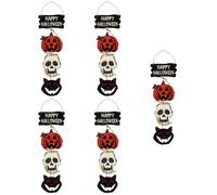 Amosfun 5 Pièces Suspension de Porte décorative d'halloween décorations de couronnes d'halloween décoration de Nappe Halloween Party Halloween Decoration accroche-Porte Signe de Bienvenue