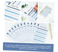 Amosfun 50 feuilles Cartes de Budget de Trésorerie Perforées Feuilles de des Dépenses Portables Pratiques pour Gérer Budget