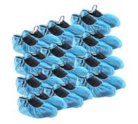 Amosfun 50 Paires Lot de Couvre Chaussures Non Tissés Antistatiques avec Bande Élastique Surchaussures Antidérapantes de Protection Couleur Bleue pour Travail et Extérieur