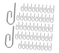Amosfun 50 Pièces Crochets Métalliques pour Rideaux sans Perçage Supports Cachés pour Coulissage Crochets Longs pour Tringles à Rideaux Ondulés Adaptés Salon et Chambre