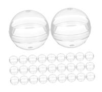 Amosfun 50pièces Boules Transparentes Plastique Rondes Vides pour Distributeurs Automatiques Remplissables pour Jouets Surprises Et Bricolage
