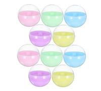 Amosfun 50pièces Lot De Rondes Vides Pastel Semi-transparentes Pour Distributeurs Automatiques Jouets Bonbons Contenants Plastique Résistants Décoration Fête