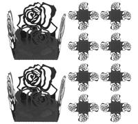 Amosfun 50pièces Support Chocolat Décoratif Papier à Motif Dentelle Pour Événements Spéciaux Pour Mariages Anniversaires Et Fêtes