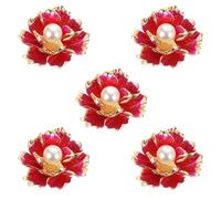 Amosfun 5pcs Breloques pour Épingles à Cheveux DIY en Alliage Rouge Style Antique, Décoration pour Accessoires Cheveux et Bandeaux, pour Créations Artisanales