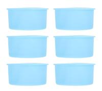 Amosfun 6 Moules à Gâteaux en Silicone Bleu 10 Cm, Antiadhésifs et Écologiques, Ustensiles de Cuisson pour Pâtisserie Maison, Adaptés pour Muffins et Pains, Faciles à Nettoyer
