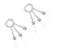 Amosfun 6 Pièces Bouteilles de Parfum Vides Porte Clés Verre Transparent Flacons Décoratifs pour Huiles Essentielles et Élégants Accessoires de Voyage