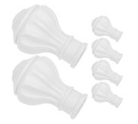 Amosfun 6 Pièces Butée D'extrémité de Tringle à Rideaux Décorative PS | Embout de Draperie, Installation Facile, Compatible Toutes Tringles, Salon et Décoration Intérieure