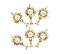 Amosfun 6 Pièces Épingles Croix Première Communion Compactes Broche Église Zinc Ornement Religieux Élégant pour Célébrations et Tenue