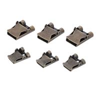 Amosfun 6 Pièces Fermoirs Bolo Tie en Fer, Finition Mate, 2 Tailles, Accessoires pour Cravate Bolo, Prévention du Desserrage Accidentel, Création DIY pour Homme Cowboy