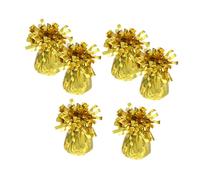 Amosfun 6 Pièces Poids de Ballon Plastique Métallisé Lot de Poids Décoratifs pour Arches de Ballons Centres de Table et Anniversaires Design Élégant et