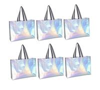 Amosfun 6 pièces Sacs de Courses Portables Épais Sacs Emballage Robustes et Réutilisables pour Mariage Cabas Pratiques à Main pour Activités Plein Air et Cadeaux