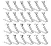 Amosfun 60 Pièces Clip à Ressort de V en Métal Argenté pour Tube Télescopique Haute Élasticité et Assemblage Optimisé, pour Réparation Extérieure et Projets DIY