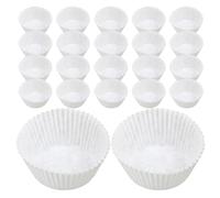 Amosfun 600 Pièces Caissettes à Muffins Blanches Anti-graisse Résistantes Chaleur pour Pâtisserie Supports Jetables pour Cupcakes Muffins et Gâteaux pour et Mariages