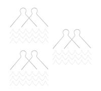 Amosfun 600 Pièces Crochet à Ressort en Fil de Fer en V pour Boules de | Acier Argenté, Forme Compacte et Courbe Douce, Maintien Ferme des Capuchons, Usage Décoratif