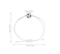 Amosfun 6pièces Bracelet De Football Féminin Et Masculin Noir Et Blanc Ajustable Pour Garçon Fille Et Adultes Accessoire De Sport Pour Fans De Foot
