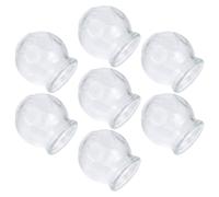 Amosfun 7 Pièces Ventouses de Massage à Domicile en Verre, Coupe Ronde | Bavure, Forte Adsorption, Utilisation Simple, pour Thérapie par Ventouses Familiale