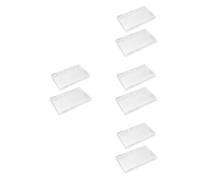 Amosfun 8 Pièces Cache de Protection pour Double Interrupteur Type 86, ABS | Couvercle Transparent Ultra Fin à Fixation Adhésive, Joint Bord Serré, Accès Relevable, pour Murs Humides