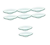 Amosfun 8 Pièces Coupelle Verre pour Chauffage Huile Aromatique Plat de Remplacement pour Brûleur de Cire Parfumée