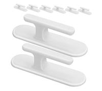 Amosfun 8 Pièces Crochet de Rideau Support de Rideau en Plastique Crochet d'embrasse de Rideau Crochet de Porte Support en Plastique Cintre sans poinçon Crochet pour Plante Blanche