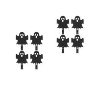 Amosfun 8 Pièces Crochet Fantôme en Métal Noir, Décor Halloween Gothique | Installation Facile, Usage Quotidien, Placement Polyvalent, Entretien Simple, pour Magasins et Rangement Intérieur