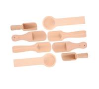 Amosfun 8 Pièces Mini Wooden Spoons Set Small Multifunction Teaspoon Scoops For Tea Leaves Salt Spices And Condiments Portable And Lightweight For Home Outdoor Use