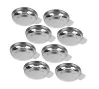 Amosfun 8 Plateaux de Pesée Inox pour Balance Électronique Poignée Ergonomique, Bec Verseur Incurvé, Usage en Laboratoire, la Cuisine et Dosage de Liquides