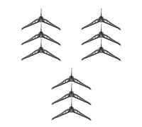 Amosfun 9 Pièces Support de Sapin de Noël en Plastique Noir, Base Ronde | Trois Points D'appui, Pieds Détachables, Format Compact, pour Petits Arbres Artificiels et Rangement Saisonnier