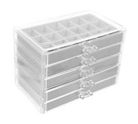 Amosfun 90grille Boîte De Collection De Acrylique Avec Compartiments Amovibles Organisateur Transparent Pour Exposition Et Rangement De Et Cristaux