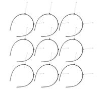 Amosfun 9pcs Bandeaux à Ressort en Plastique Dents Antidérapantes, Légers et Créatifs pour Accessoires Cheveux DIY et Cosplay de Printemps