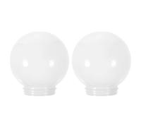Amosfun Abat-Jour Boule SphéRique En Acrylique Globe Lampe ExtéRieure RéSistant À L'Eau Couverture De Lampe 10Cm Pour ÉClairage De Jardin Installation Simple 2Pcs