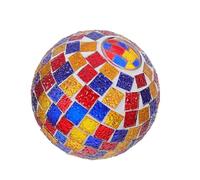 Amosfun Abat-jour Coloré en Verre Mosaïque 16x16x13 Cm, Globe Rétro Éclairage Doux, Remplacement pour Lampe E26/e27, pour Salon et Couloir