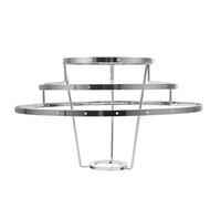 Amosfun Abat-jour en Fer Argenté pour Lampe à Suspendre E27, Cage Filaire Vintage Finition Lisse, pour Éclairage Maison et Salle à Manger