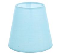Amosfun Abat-jour En Lin Rond Grand, Tissu Macaron Bleu Clair, Compatible Douille E14, Éclairage Ambiant Chaleureux, Pour Lampe De Bureau Et Lustre, Abat-jour Vintage Suspendu
