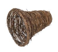 Amosfun Abat-jour en Rotin Tressé la Main Marron Style Vintage Rustique de Cloche, Facile à Installer pour Lampe de Table Décor de Jardin ou Maison de Campagne