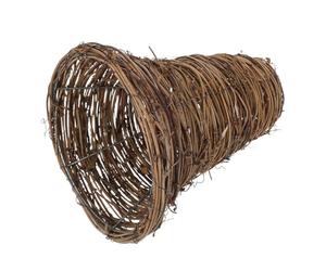 Amosfun Abat-jour en Rotin Tressé la Main Marron Style Vintage Rustique de Cloche, Facile à Installer pour Lampe de Table Décor de Jardin ou Maison de Campagne