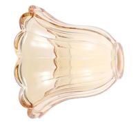 Amosfun Abat-jour en Verre Soufflé 33 Cm X 14 Cm Couleur Ambre, Abat-jour Floral pour Lampe de Table, à Suspendre et Applique Murale, Résistant Haute Température, Diffusion Lumière Douce,