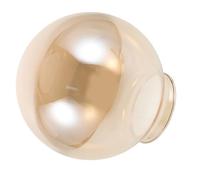 Amosfun Abat-jour en Verre Sphérique 15 Cm Amber, Abat-jour Rond de Remplacement pour Lampe sur Pied, Lampe de Table Suspendre, Verre Transparent Solide, Compatible Luminaires Globes,