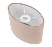 Amosfun Abat-jour Ovale Décoratif En Tissu Doublure Velours Blanche, Cache-lampe Beige Clair, Pour Lampe De Table E27, Protection Légère, Chambre Salon,