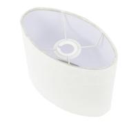 Amosfun Abat-Jour Ovale En Tissu Lin Blanc 9.06X5.12X7.28 Pouces Pour Lampe De Table Protection Contre La PoussièRe Ambiance Chaleureuse