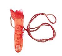 Amosfun Doigt Cassé Silicone Rouge Accessoire Halloween Suspension Facile DéCoration Maison HantéE Cosplay FêTe