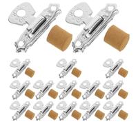 Amosfun Accessoires pour Hulusi en Métal Argenté, Bouchon Métallique à Flûte Facile à Installer pour Réparation et Amélioration du Son, Kit de 1 Set pour Instruments de Musique