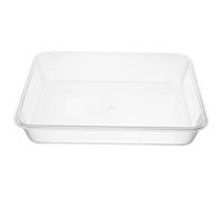 Amosfun Acrylique Plateau de Service 32x25 CM Rectangulaire Transparent Multifonction Non Glissant pour Restauration Rapide et Usage à Domicile