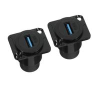 Amosfun Adaptateur de Panneau USB 3.0 Fixe 2pcs Connexion Stable et Double Insertion, Matériau PC et Métal, Compatible Caméras et Ordinateurs