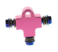 Amosfun Adaptateur Hydraulique T pour Support Vibrations pour Durite de Frein Installation Rapide Prolongateur de Durite pour Système Double Disque avec Vis