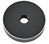 Amosfun Adaptateur pour Centre de Disques Vinyles Noir en Aluminium Facile à Installer et Nettoyer pour Tourne-Disque Phonographe Solide