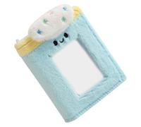 Amosfun Album Photo en Peluche Bleu 3 Pouces, 1 Case Nuage, Léger et Portable, Pochette Brillante pour Photos, Album de Collection de Cartes Postales Créatives, Porte-Photo Délicat