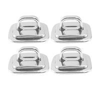 Amosfun Ancrage pour Câble Antivol D'ordinateur Portable 4pcs en Alliage de Zinc Argenté Protection Complète Sécurité Compatible pour Bureau et Maison
