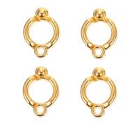 Amosfun Anneaux pour Pattes de Perroquet en Métal Doré 4pcs Faciles à Porter et Réutilisables pour Oiseaux Extérieur et Volière