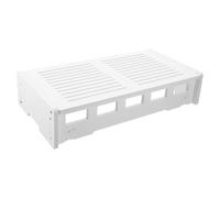 Amosfun Armoire de Rangement pour Routeur Wi-FI en Plastique Blanc, Support | Gestion des Câbles, Cache les Fils, Compatible Modem, Usage Domestique, Design Moderne