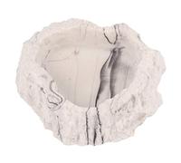 Amosfun Assiette pour Animaux en Résine Sûre Imitant L'écorce, Bol Pratique et Facile à Nettoyer pour Alimentation Tortue Terrestre et Lézard en Vivarium ou Reproduction